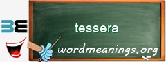 WordMeaning blackboard for tessera